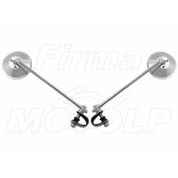 LUSTERKA CHROM METAL UCHWYT OBEJMA NA KIEROWNICĘ 22MM / 25,4MM 1 CAL