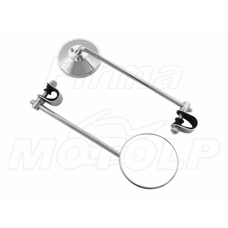 LUSTERKA CHROM METAL UCHWYT OBEJMA NA KIEROWNICĘ 22MM / 25,4MM 1 CAL