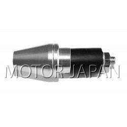 KOŃCÓWKA KOŃCÓWKI KIEROWNICY METALOWE SREBRNE - GUMA ROZPOROWA