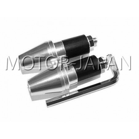 KOŃCÓWKA KOŃCÓWKI KIEROWNICY METALOWE SREBRNE - GUMA ROZPOROWA