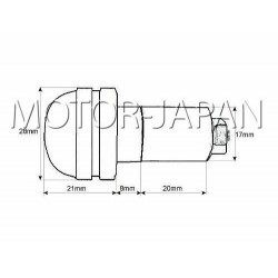 KONCOWKA KONCOWKI KIEROWNICY METALOWE CZARNE - GUMA ROZPOROWA