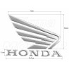EMBLEMAT ZNACZEK NAKLEJKA LOGO 3D SILIKON HONDA CB CBR GL VTR VFR NT VT -BIG