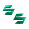 EMBLEMAT ZNACZEK NAKLEJKA 3D SILIKON "S" SUZUKI AN BURGMAN GSX GSX-R V-STROM DL SV M109 INTRUDER M50 SV TL
