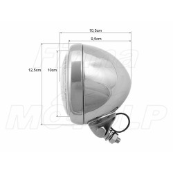 REFLEKTOR LIGHTBAR PRZEDNIA LAMPA PRZÓD 4,5 CALA CHROM HOMOLOGACJA E4 HR HALOGENOWE DROGOWE