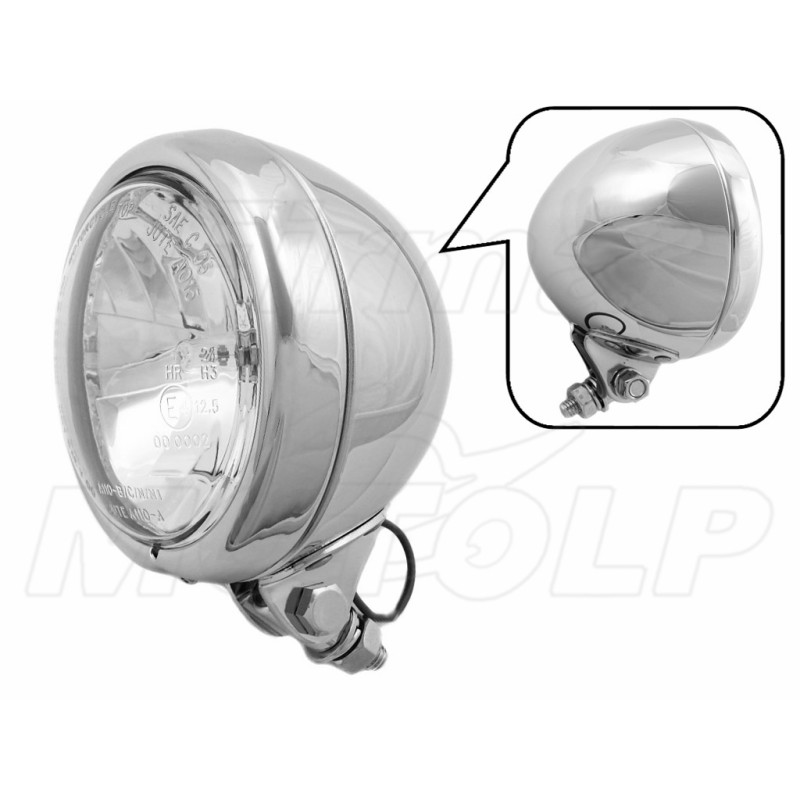 REFLEKTOR LIGHTBAR PRZEDNIA LAMPA PRZÓD 4,5 CALA CHROM HOMOLOGACJA E4 HR HALOGENOWE DROGOWE