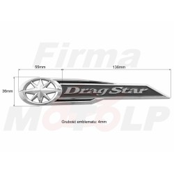 EMBLEMAT ZNACZEK NAKLEJKA NA ZBIORNIK YAMAHA XVS 125 250 650 1100 DRAG STAR