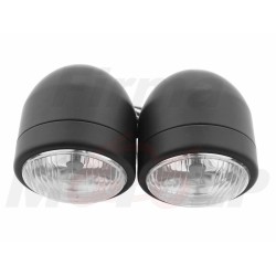 REFLEKTOR LIGHTBAR LAMPA PODWÓJNA ZESPOLONA CZARNY MAT 2X H4 HOMOLOGCJA E4 HR