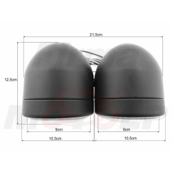 REFLEKTOR LIGHTBAR LAMPA PODWÓJNA ZESPOLONA CZARNY MAT 2X H4 HOMOLOGCJA E4 HR