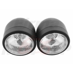 REFLEKTOR LIGHTBAR LAMPA PODWÓJNA ZESPOLONA CZARNY MAT 2X H4 HOMOLOGCJA E4 HR
