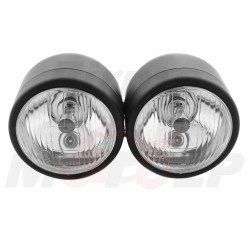 REFLEKTOR LIGHTBAR LAMPA PODWÓJNA ZESPOLONA CZARNY MAT 2X H4 HOMOLOGCJA E4 HR