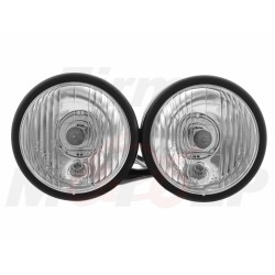 REFLEKTOR LIGHTBAR LAMPA PODWÓJNA ZESPOLONA CZARNY MAT 2X H4 HOMOLOGCJA E4 HR