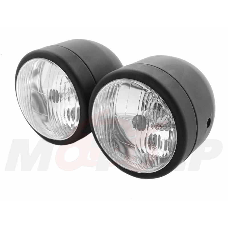 REFLEKTOR LIGHTBAR LAMPA PODWÓJNA ZESPOLONA CZARNY MAT 2X H4 HOMOLOGCJA E4 HR