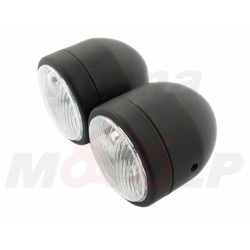 REFLEKTOR LIGHTBAR LAMPA PODWÓJNA ZESPOLONA CZARNY MAT 2X H4 HOMOLOGCJA E4 HR