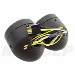 REFLEKTOR LIGHTBAR LAMPA PODWÓJNA ZESPOLONA CZARNY MAT 2X H4 HOMOLOGCJA E4 HR