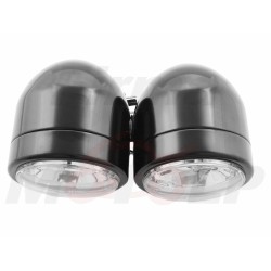 REFLEKTOR LIGHTBAR LAMPA PODWÓJNA ZESPOLONA CZARNY POŁYSK H4+H7 HOMOLOGACJA HR+C-BS