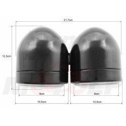 REFLEKTOR LIGHTBAR LAMPA PODWÓJNA ZESPOLONA CZARNY POŁYSK H4+H7 HOMOLOGACJA HR+C-BS