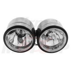 REFLEKTOR LIGHTBAR LAMPA PODWÓJNA ZESPOLONA CZARNY POŁYSK H4+H7 HOMOLOGACJA HR+C-BS