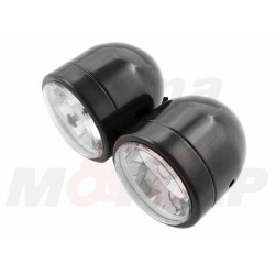 REFLEKTOR LIGHTBAR LAMPA PODWÓJNA ZESPOLONA CZARNY POŁYSK H4+H7 HOMOLOGACJA HR+C-BS