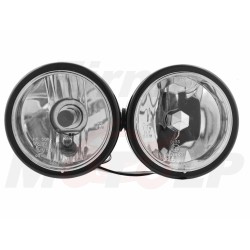 REFLEKTOR LIGHTBAR LAMPA PODWÓJNA ZESPOLONA CZARNY POŁYSK H4+H7 HOMOLOGACJA HR+C-BS