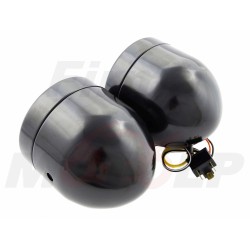 REFLEKTOR LIGHTBAR LAMPA PODWÓJNA ZESPOLONA CZARNY POŁYSK H4+H7 HOMOLOGACJA HR+C-BS