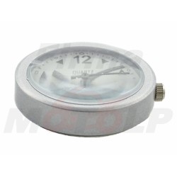 ANALOGOWY WSKAZÓWKOWY ZEGAREK MOTOCYKLOWY Z BIAŁĄ TARCZĄ MOCOWANY NA RZEP