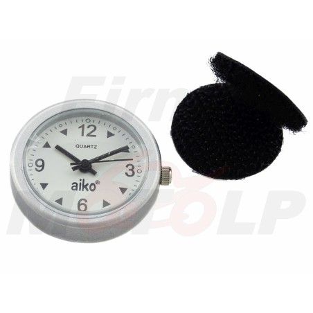 ANALOGOWY WSKAZÓWKOWY ZEGAREK MOTOCYKLOWY Z BIAŁĄ TARCZĄ MOCOWANY NA RZEP