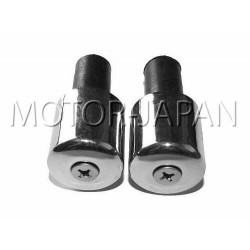 KONCOWKA KONCOWKI KIEROWNICY METALOWE CHROM - GUMA ROZPOROWA