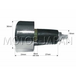 KONCOWKA KONCOWKI KIEROWNICY METALOWE CHROM - GUMA ROZPOROWA