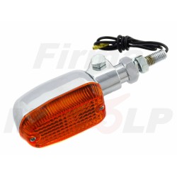 MINI MIGACZE KIERUNKOWSKAZY KIERUNKI METALOWE CHROM 12V 23W ŚRUBA 8MM