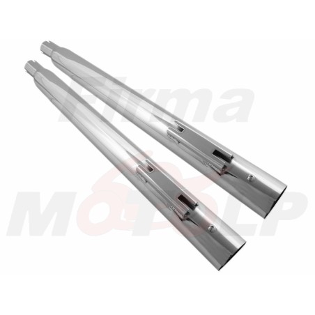 TŁUMIK TŁUMIKI RURY WYDECHOWE PARA CHROM 71CM - CHOPPER DRAG KLASYK