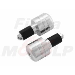 KOŃCÓWKI CIĘŻARKI KIEROWNICY SREBRNE DO KIEROWNICY 22MM GUMA ROZPOROWA