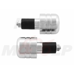 KOŃCÓWKI CIĘŻARKI KIEROWNICY SREBRNE DO KIEROWNICY 22MM GUMA ROZPOROWA