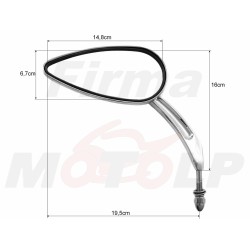 LUSTRA LUSTERKA CHROM METAL HARLEY DAVIDSON H-D OTWÓR 8MM HD