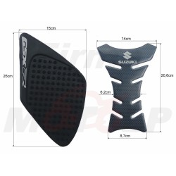TANK PAD + OSŁONY BOCZNE ZBIORNIKA SIDE GRIP SUZUKI GSX-R GSXR 1000 roczniki 2001-2008