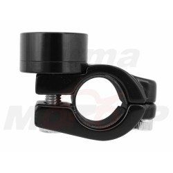 ZEGAREK MOTOCYKLOWY NA KIEROWNICĘ 22MM LUB 25,4MM 1 CAL METAL CZARNY POŁYSK