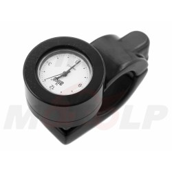 ZEGAREK MOTOCYKLOWY NA KIEROWNICĘ 22MM LUB 25,4MM 1 CAL METAL CZARNY POŁYSK