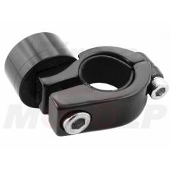 ZEGAREK MOTOCYKLOWY NA KIEROWNICĘ 22MM LUB 25,4MM 1 CAL METAL CZARNY POŁYSK