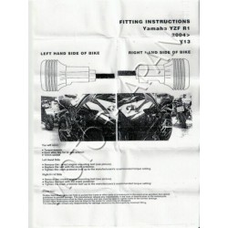 CRASHPADY CRASH PADY YAMAHA YZF 1000 YZF1000 R1 rok produkcji 2004 - 2006