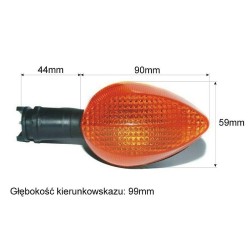 KIERUNKOWSKAZ LEWY PRZÓD / PRAWY TYŁ YAMAHA YZF 600 1000 R6 R1 FZS TDM HOMOLOGACJA E1