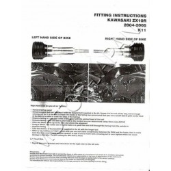 CRASHPADY CRASH PADY KAWASAKI ZX10R ZX 10 R ZX-10R rok produkcji 2004 - 2005