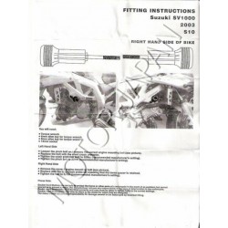 CRASHPADY CRASH PADY SUZUKI SV1000 SV 1000 S 1000S rok produkcji 2003 - 2006