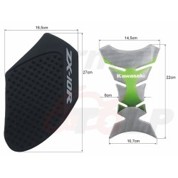TANK PAD + OSŁONY BOCZNE ZBIORNIKA SIDE GRIP KAWASAKI ZX-10 R ZX10R NINJA roczniki 2011-2019