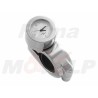 ZEGAREK MOTOCYKLOWY NA KIEROWNICĘ 22MM LUB 25,4MM 1 CAL CHROM METAL BIAŁA TARCZA