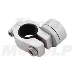 ZEGAREK MOTOCYKLOWY NA KIEROWNICĘ 22MM LUB 25,4MM 1 CAL SREBRNY BIAŁA TARCZA