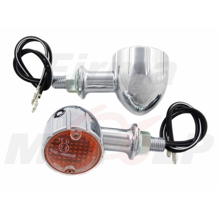 KIERUNKOWSKAZY KIERUNKI MIGACZE METALOWE CHROMOWANE 12V 21W HOMOLOGACJA E4