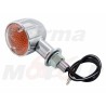 KIERUNKOWSKAZY KIERUNKI MIGACZE METALOWE CHROMOWANE 12V 21W HOMOLOGACJA E4