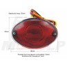 TYLNA LAMPA TYŁ CHROMOWANA CHROM 12V 23/8W STOP BOBBER CAFE RACER