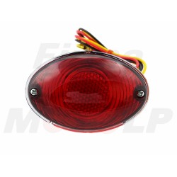 TYLNA LAMPA TYŁ CHROMOWANA CHROM 12V 23/8W STOP BOBBER CAFE RACER
