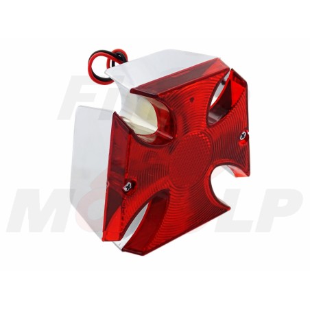 TYLNA LAMPA TYŁ CHROM METAL KRZYŻ MALTAŃSKI CHOPPER DRAG KLASYK 12V 23/8W
