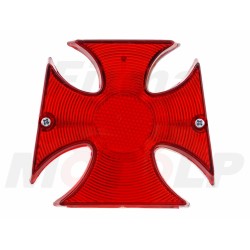 TYLNA LAMPA TYŁ CHROM METAL KRZYŻ MALTAŃSKI CHOPPER DRAG KLASYK 12V 23/8W